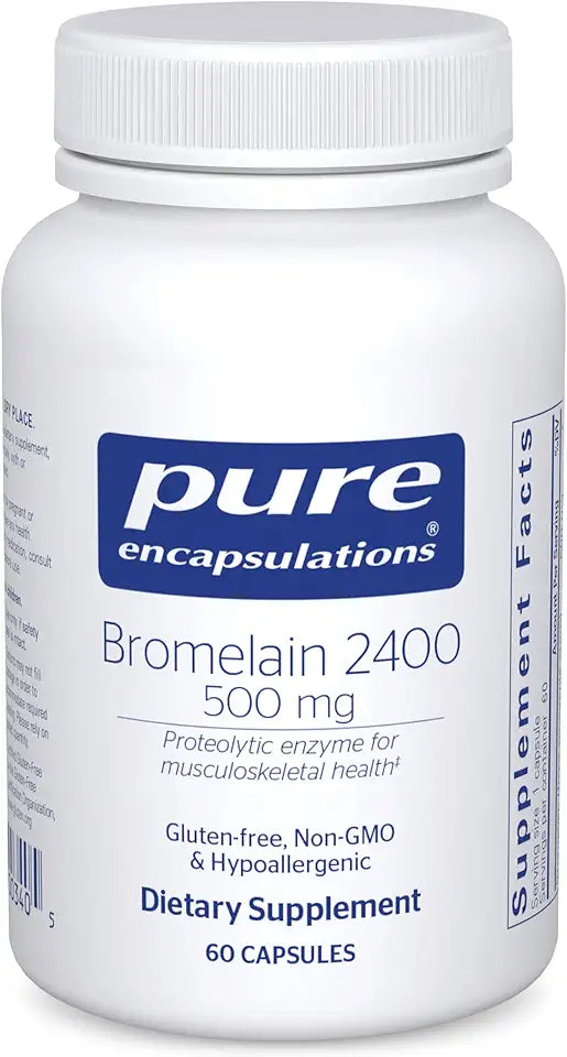 Bromelain 500 mg Proteolytic Enzymes Vegan 60 Capsules W28014