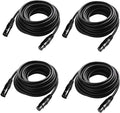25 ft 3 Pin XLR Male to Female DMX Cable, 4 Pack C962