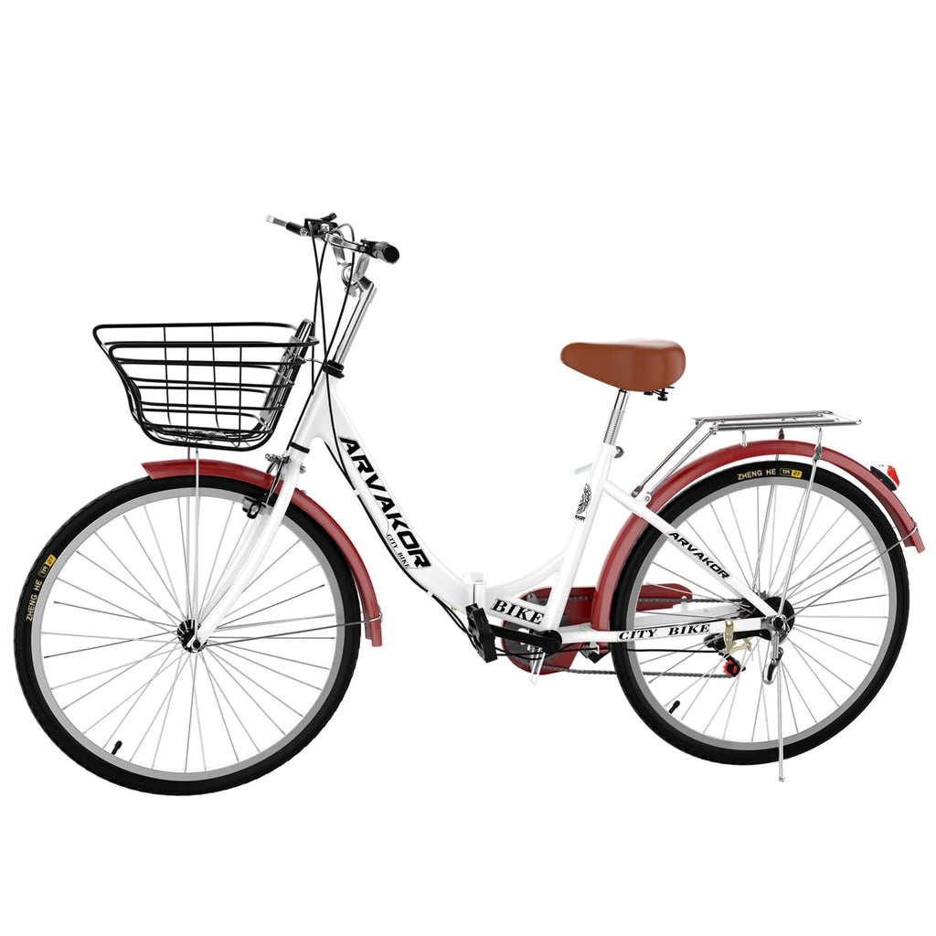 26 Inch White Cruiser Bike S48141