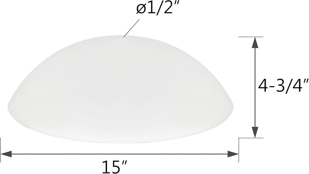 Frosted Glass Shade, 14-7/8" Diameter x 4-1/2" Height L4197
