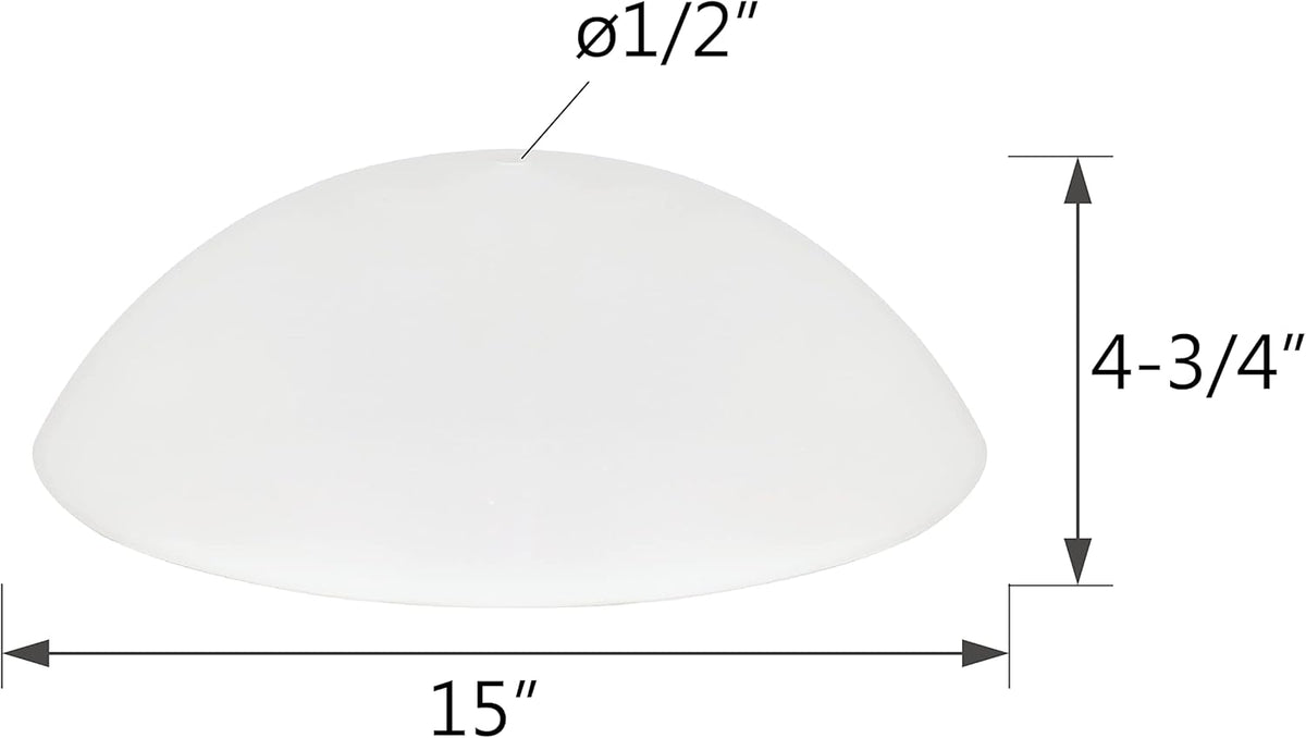 Frosted Glass Shade, 14-7/8" Diameter x 4-1/2" Height L4197