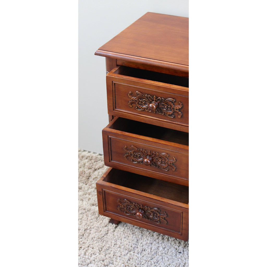 Carved Wood End Table Y936191