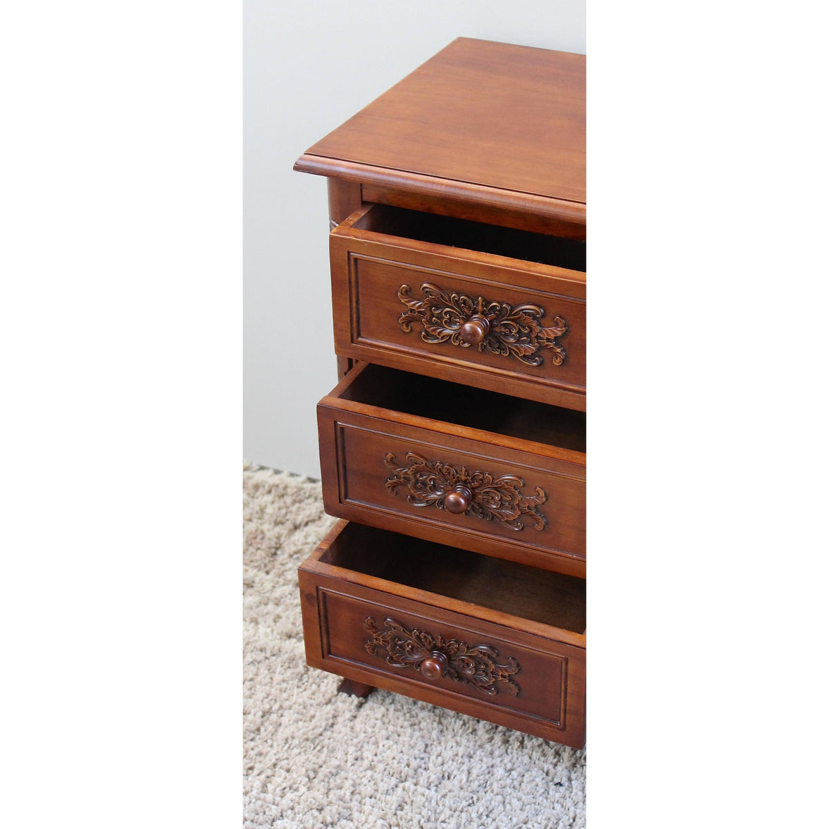 Carved Wood End Table Y936191