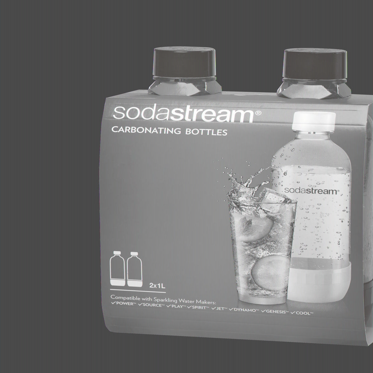 1 Liter Black Carbonating Bottles, 2 Count I447791