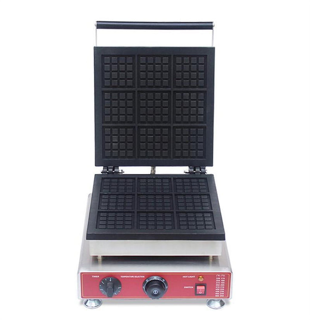 Square Waffle Maker Machine Belgian Waffle Iron Baker L42128