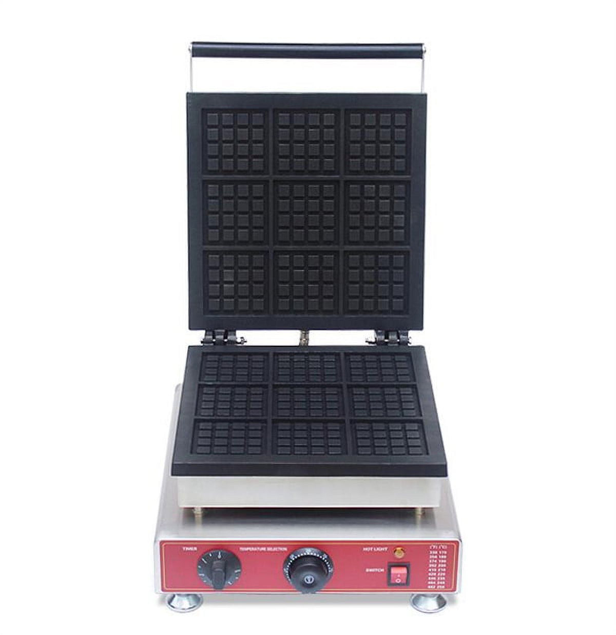 Square Waffle Maker Machine Belgian Waffle Iron Baker L42128
