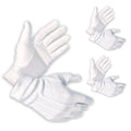 3 Pairs 100% Cotton White Parade Dress Gloves Z692