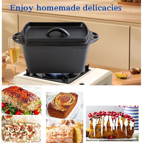 Cast Iron Bread Loaf Pan with Lid D2100