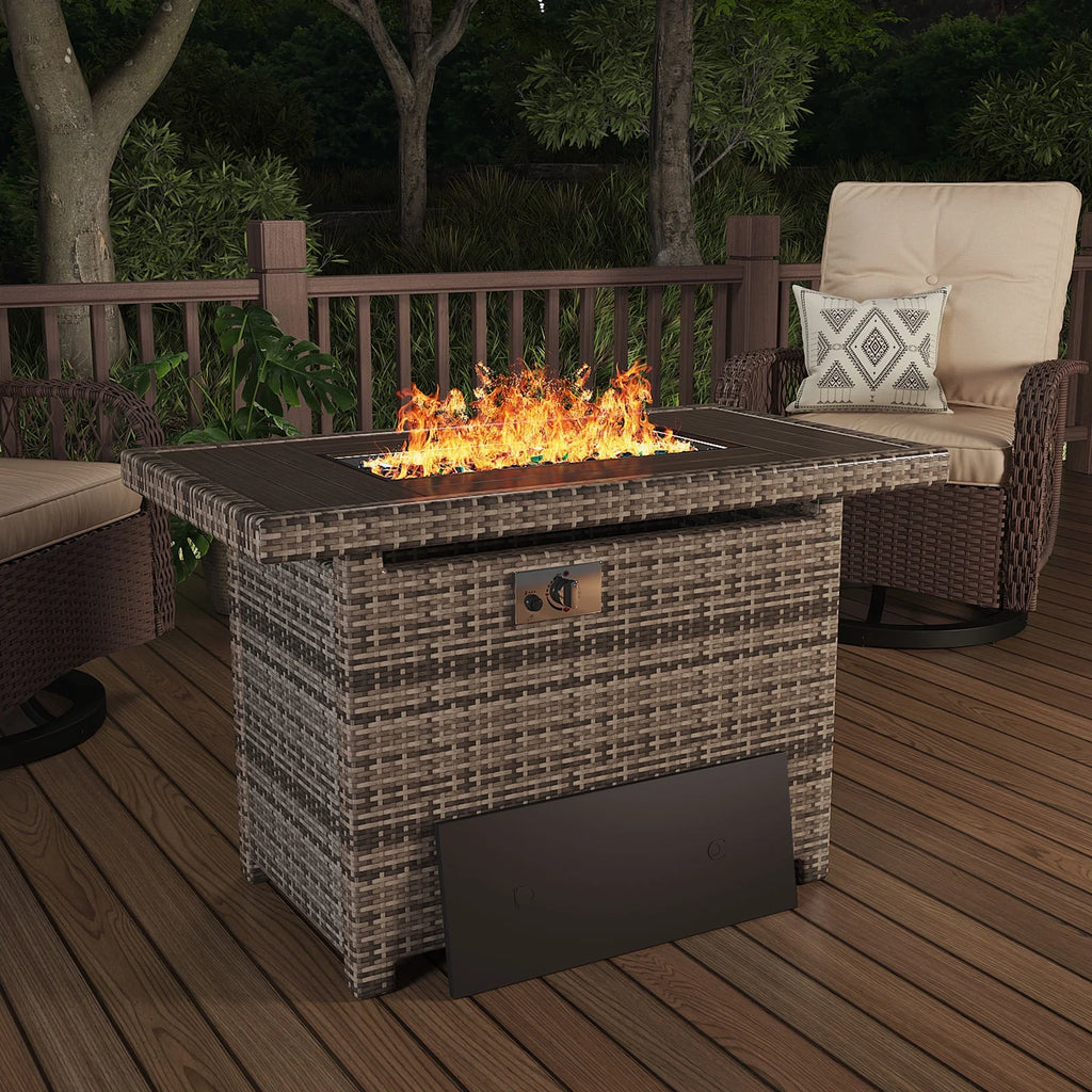 40'' 50,000 BTU Propane Gas Fire Pit Table with Cover C551