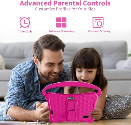 7 inch Android Tablet with 32GB, Shockproof Case Pink R308954