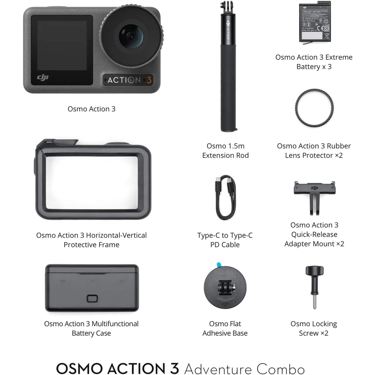 Action Camera with 64GB Accessory Bundle W957