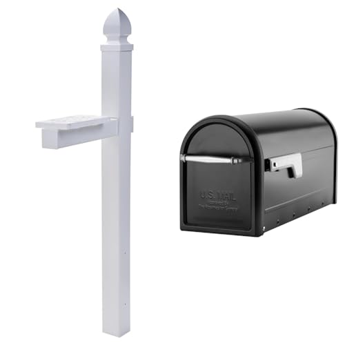 Black Galvanized Steel Mailbox C11977