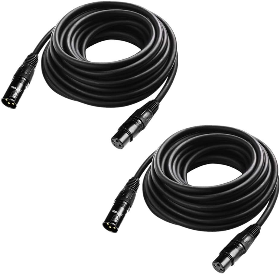 25 ft 3 Pin XLR Male to Female DMX Cable, 4 Pack C962