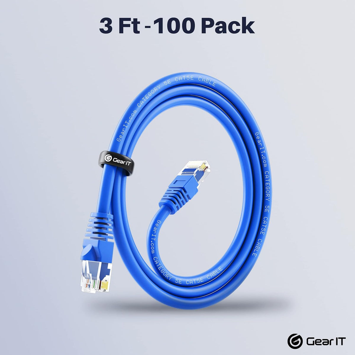 Cat5e Ethernet Patch Cable 3 Feet Blue Q13517