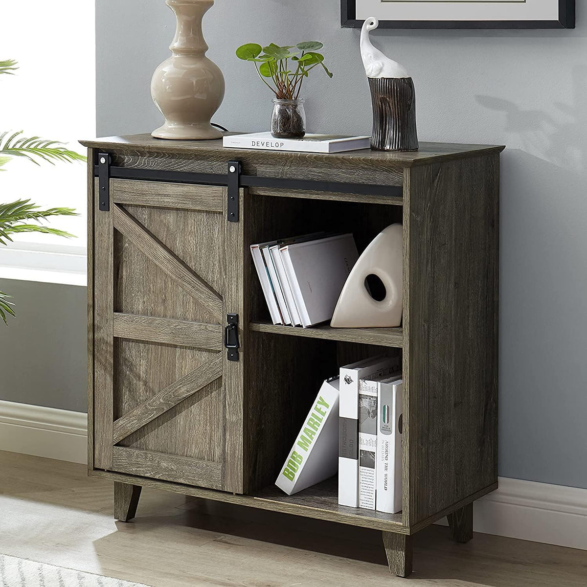 50 inch Sideboard Buffet with Sliding Barn Doors L516354