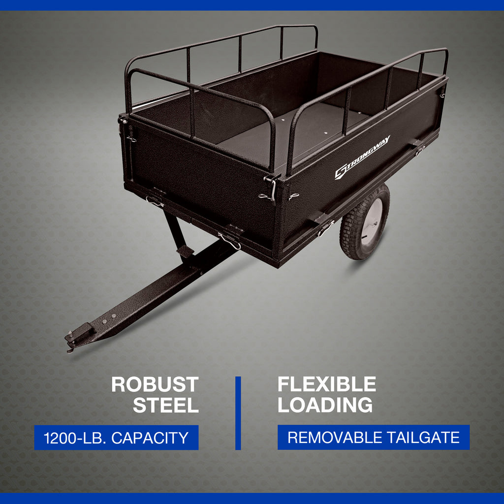 Steel ATV Trailer, 1,200-Lb. Capacity, 18 Cu. Ft. F260