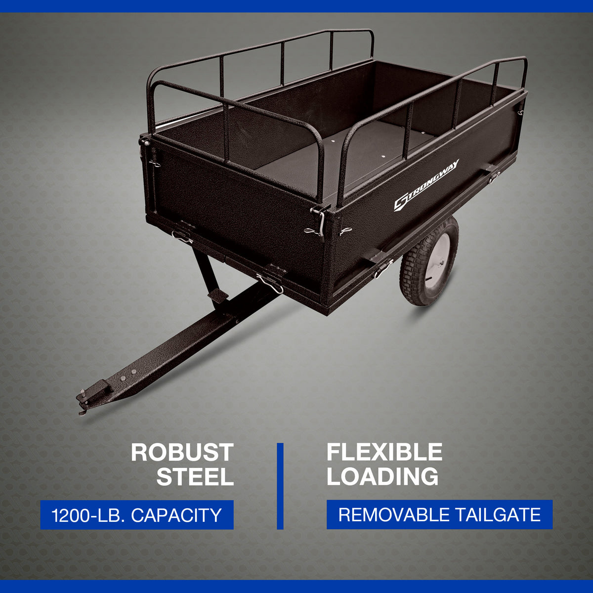 Steel ATV Trailer, 1,200-Lb. Capacity, 18 Cu. Ft. F260