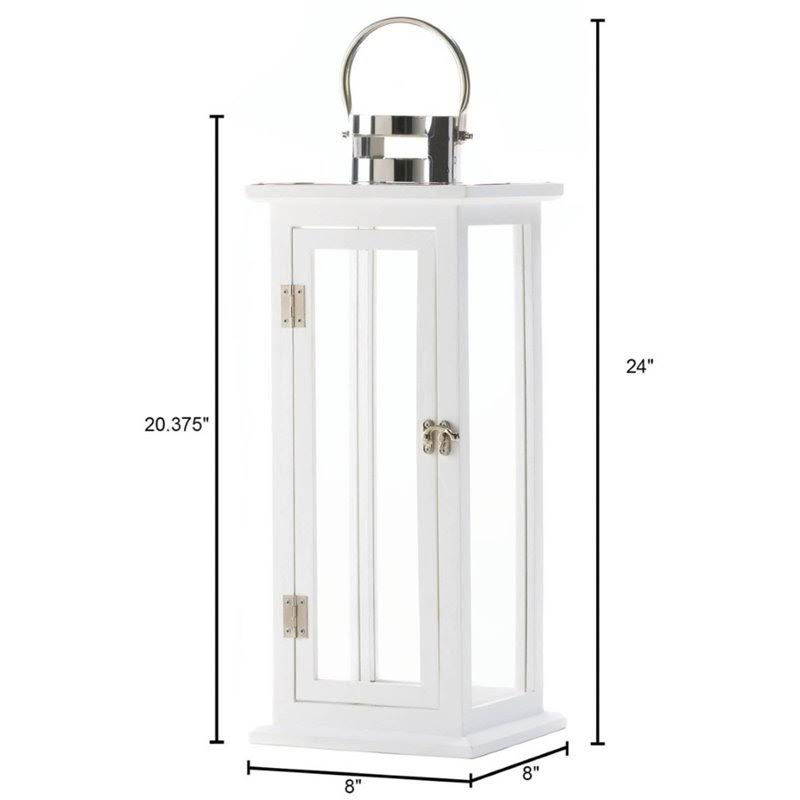 White Candle Lantern R312