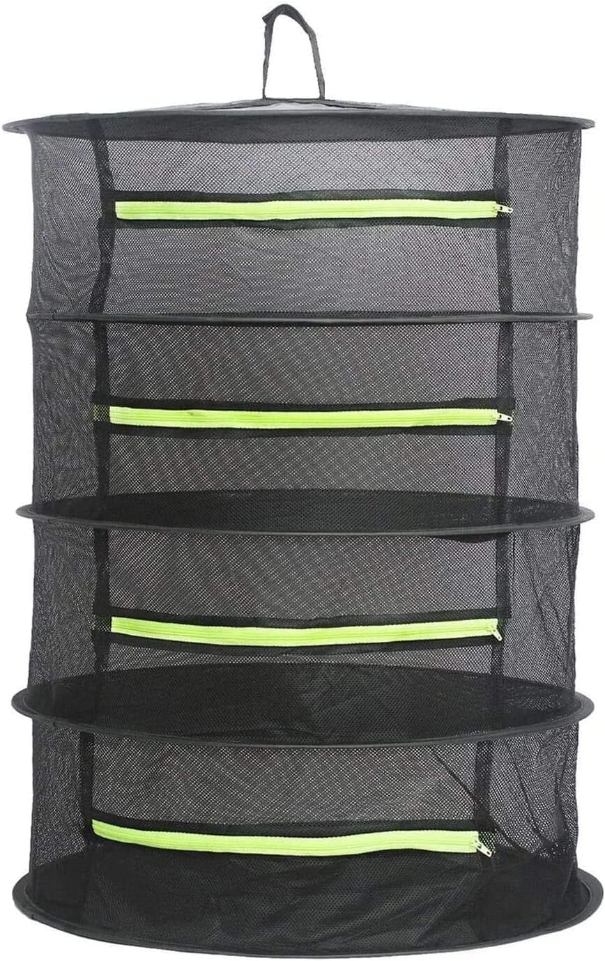 4-Layer Folding Nylon Mesh Drying Rack with Carrying Bag N193