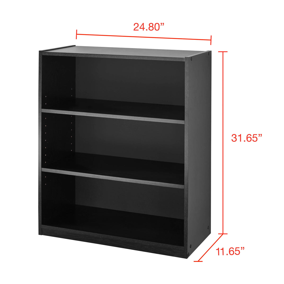 3-Shelf Bookcase with Adjustable Shelves I973