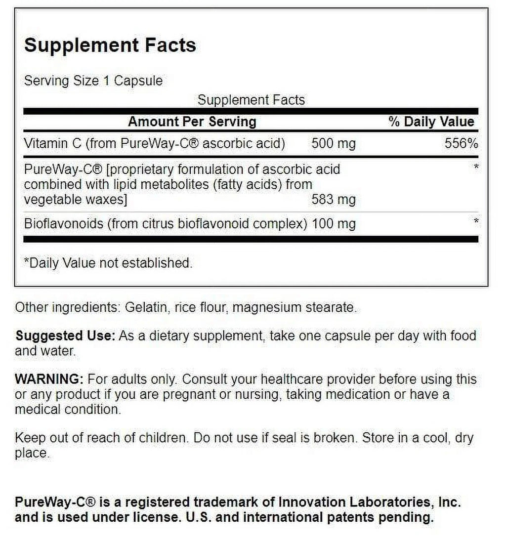 Vitamin C with Bioflavonoids 500 mg 90 Caps 2 Pack U673009