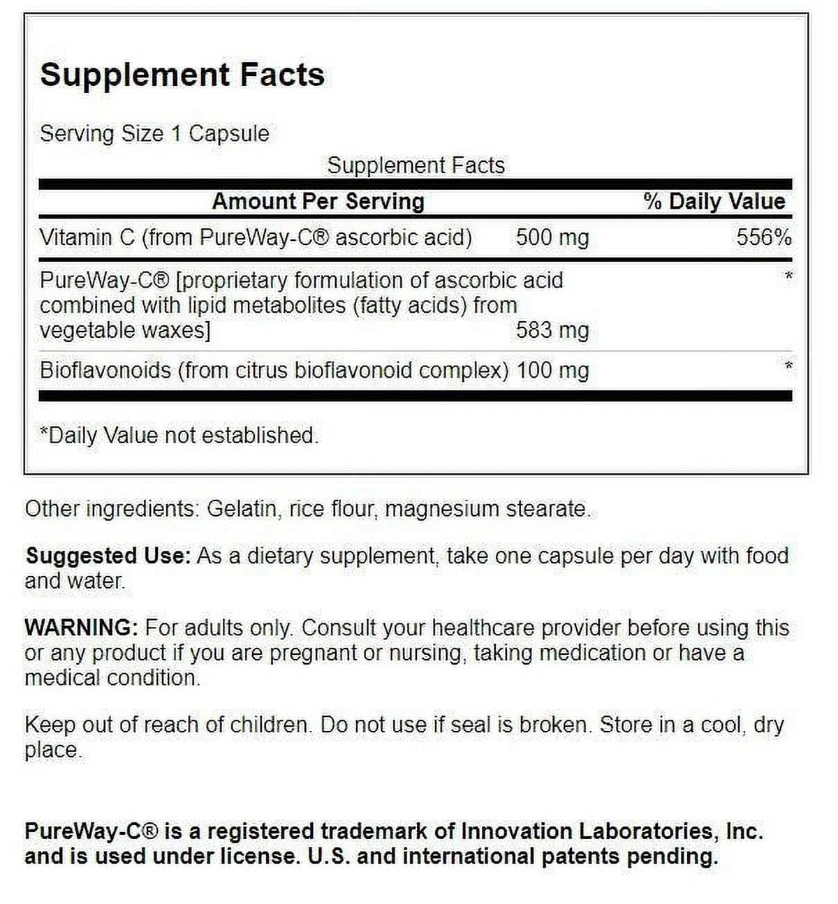 Vitamin C with Bioflavonoids 500 mg 90 Caps 2 Pack U673009