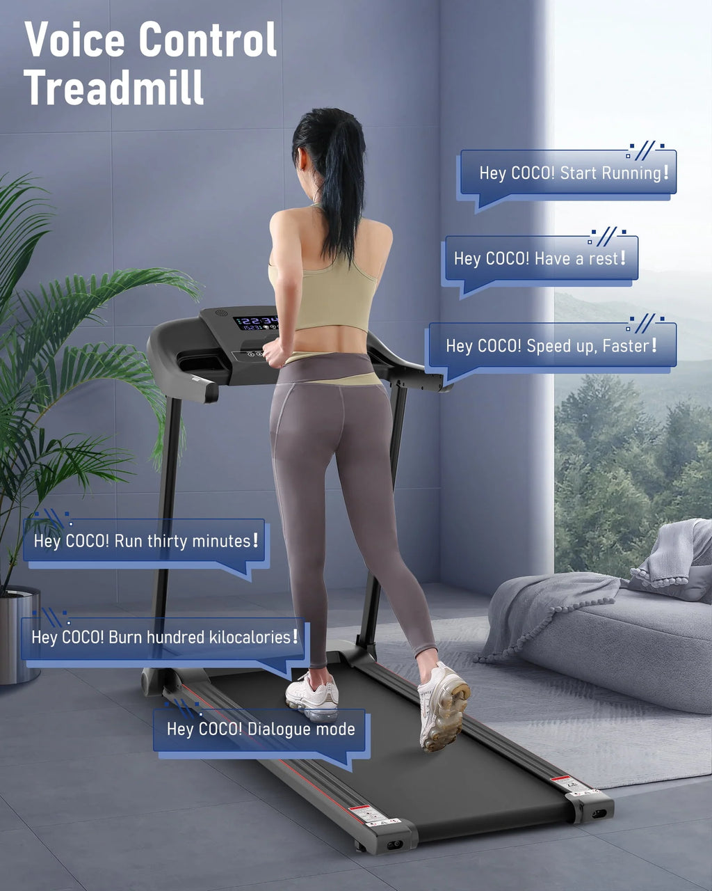 Folding Electric Treadmill I116134
