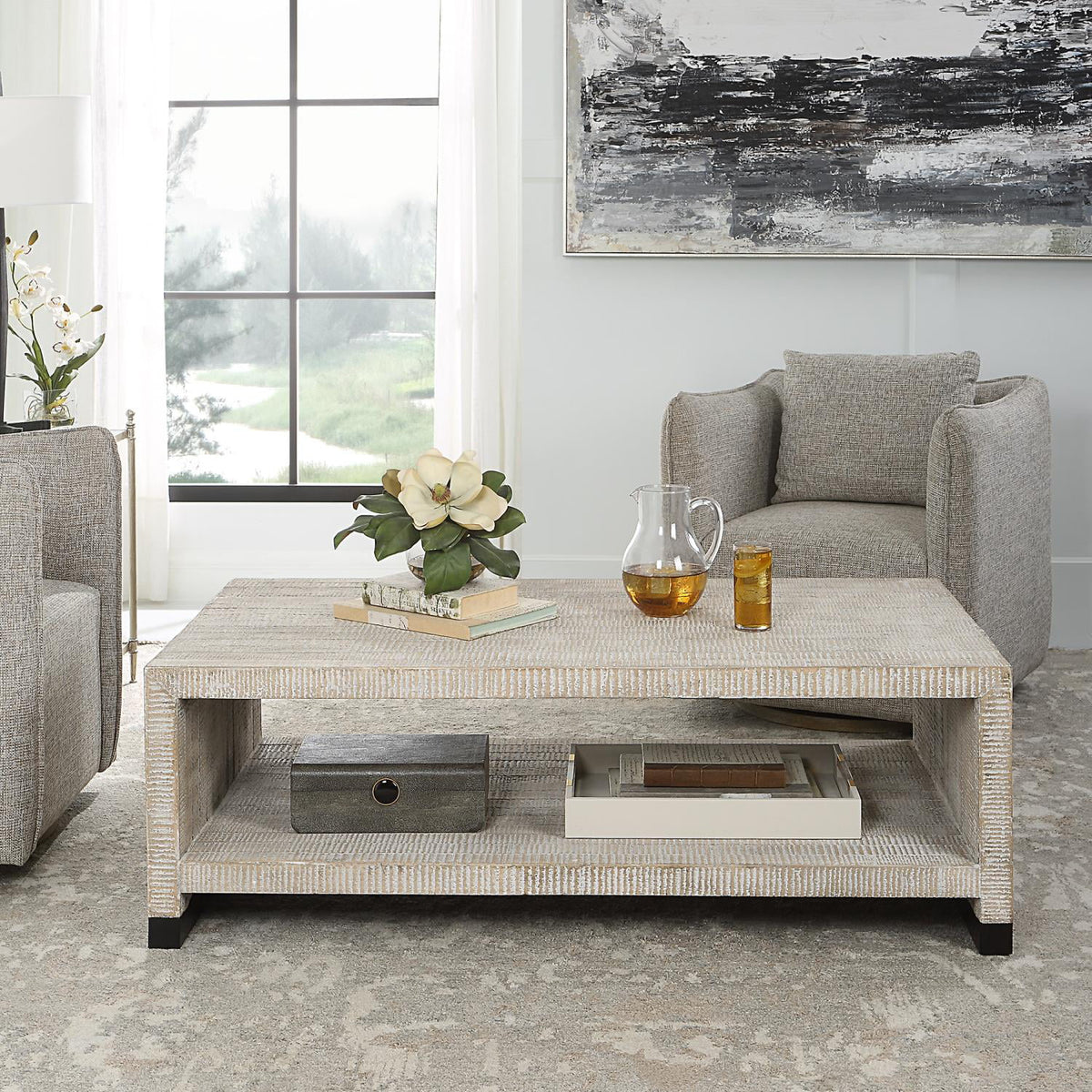 Coffee Table 18.13 Inches Tall and 53.88 Inches Wide K138093