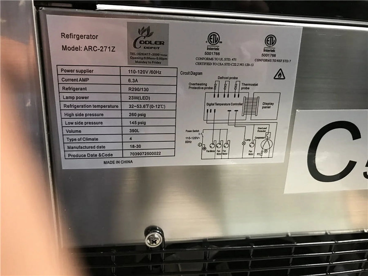 Commercial Refrigerated Bakery Display Cooler Case S201