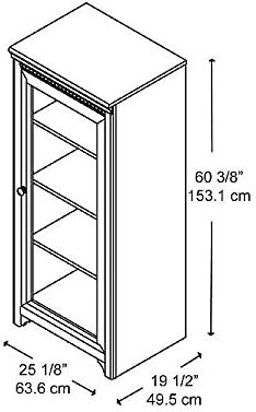 Audio Cabinet with 2 Adjustable Shelves in Antique Black P770