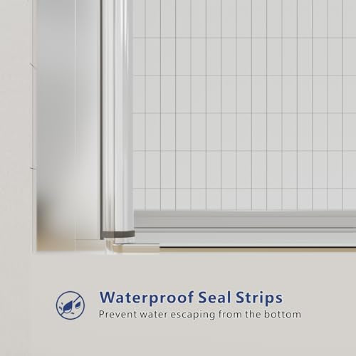 Chrome Semi Frameless Pivot Swing Shower Door, 32 in.W X 72 in.H, Clear Glass U749