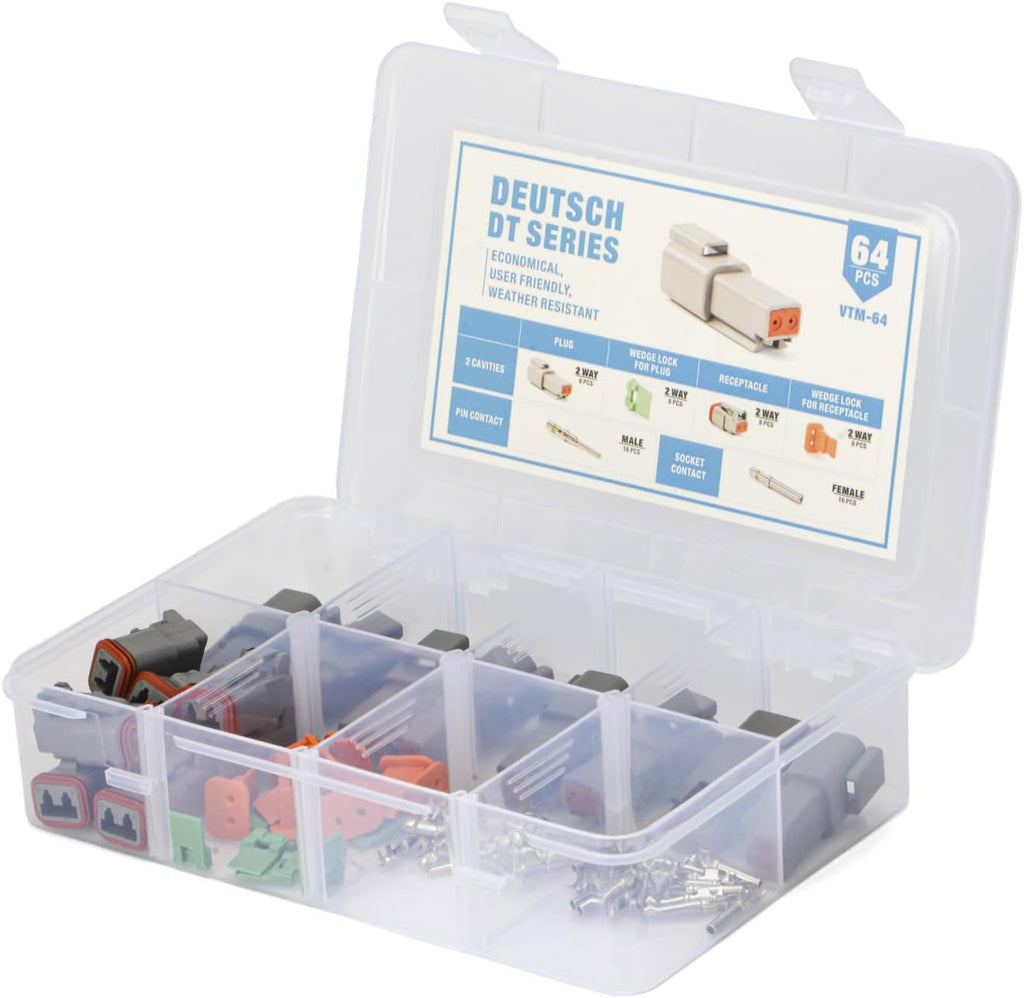 188PCS Gray Connector Kit with 16 Solid Contacts D831