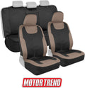 Beige Waterproof Car Seat Covers Full Set Q46571