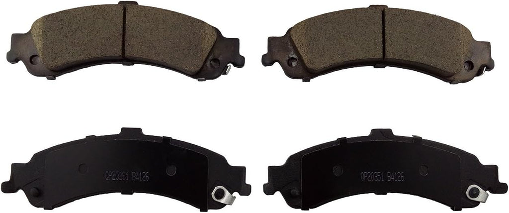 Rear Brake Kit with Drilled Slotted Rotors and Ceramic Brake Pads N4434