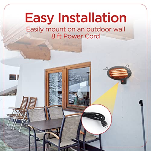 Patio Floor Electric Heater with 3 Heat Settings A97710