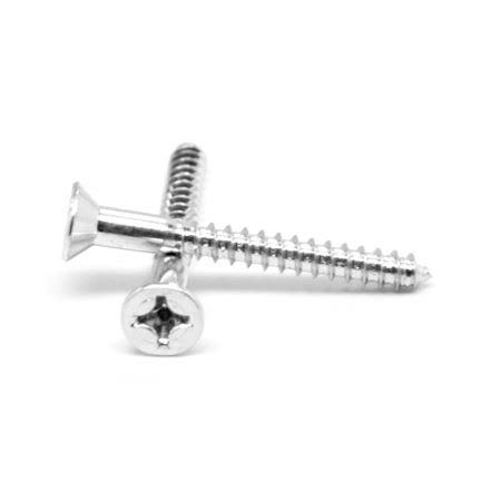 Wood Screw Phillips Flat Head Zinc Plated 500 Pk Y6993