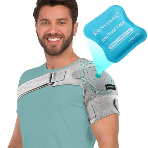 Adjustable Shoulder Brace Wrap (Gray, Small) F73900