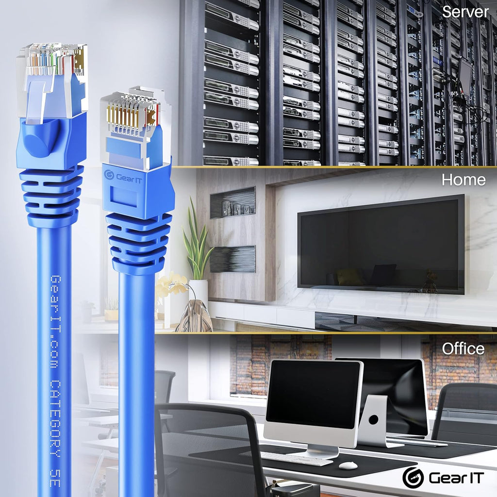 Cat5e Ethernet Patch Cable 3 Feet Blue Q13517