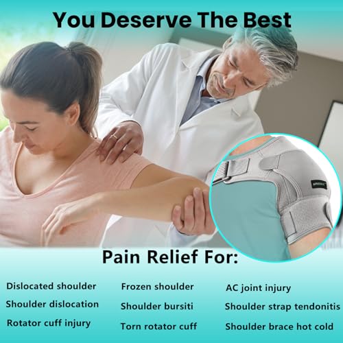 Adjustable Shoulder Brace Wrap (Gray, Small) F73900