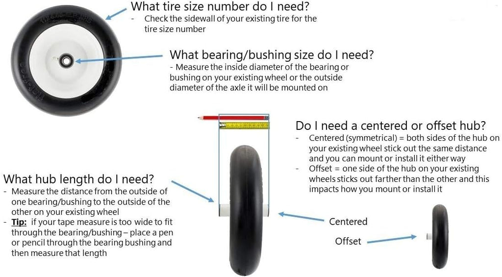 4.80/4.00-8 Solid Flat-Free Wheelbarrow Tire On Wheel D708