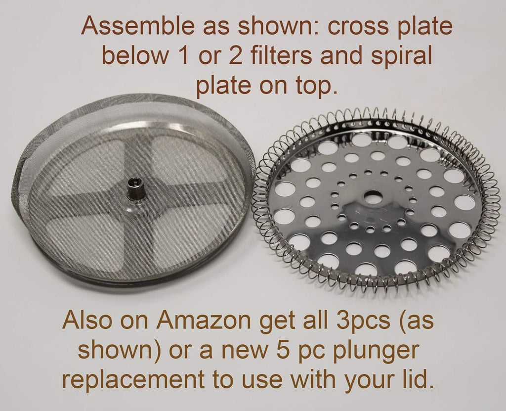 Stainless Steel French Press Filter Assembly Top J850