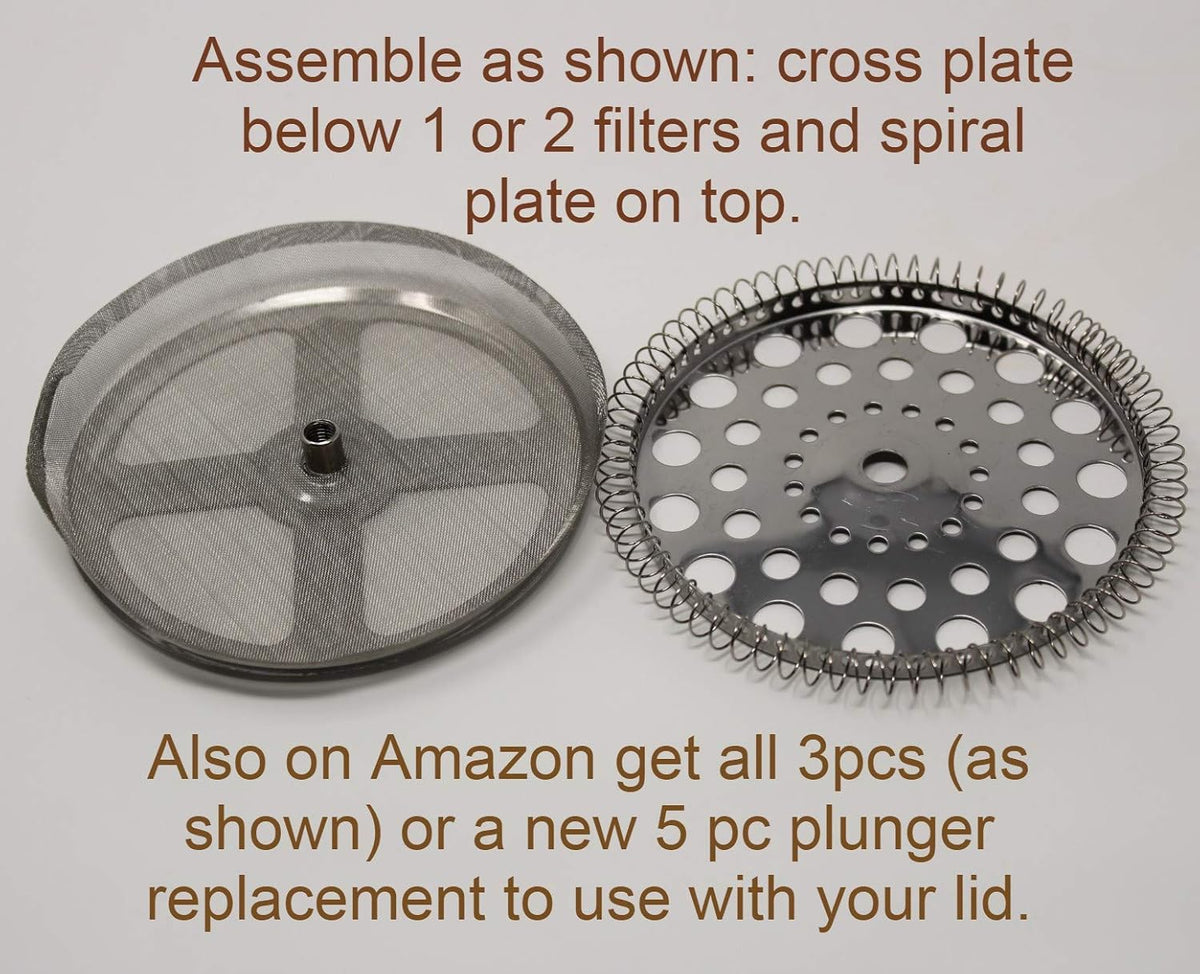 Stainless Steel French Press Filter Assembly Top J850