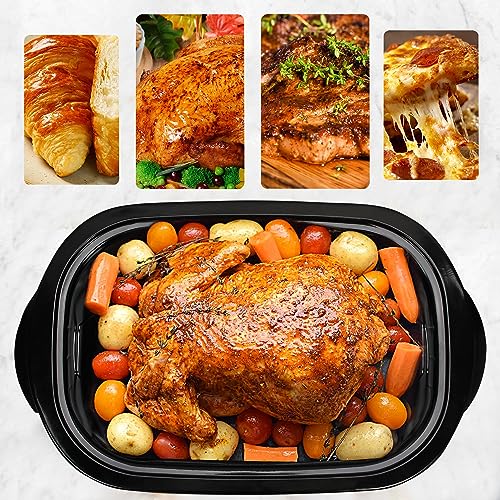 Silver Stainless Steel Electric Roaster Oven with Removable Pan and Rack P77139