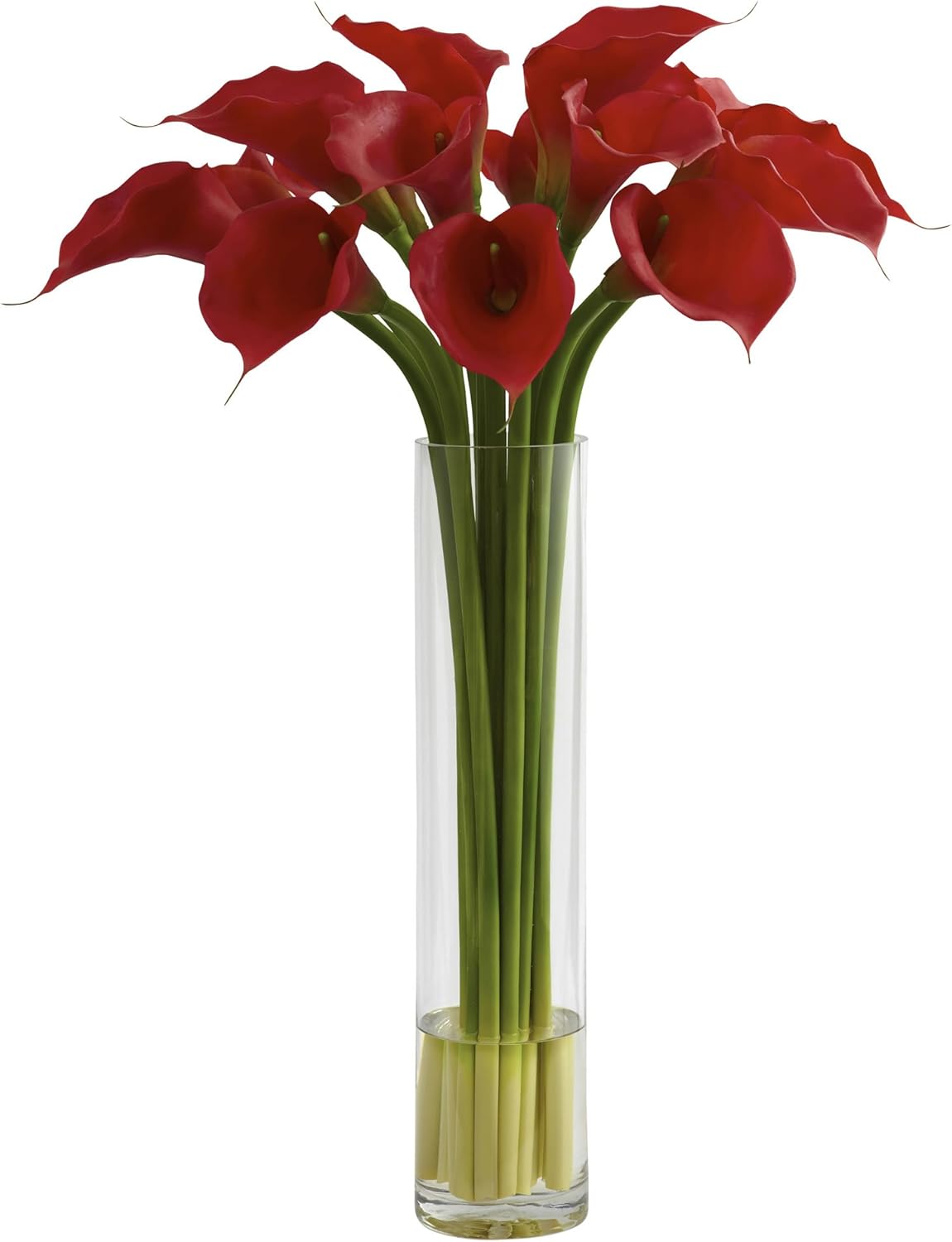 Red Calla Lily with Large Cylinder Vase O69268