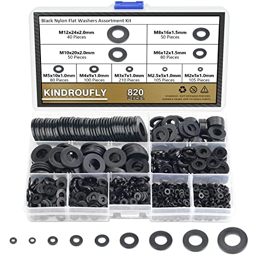 9 Sizes Nylon Flat Washers Assortment Kit M555