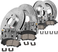 Loaded OE Calipers Drilled Slotted Brake Rotors Ceramic Pads Kit R88911