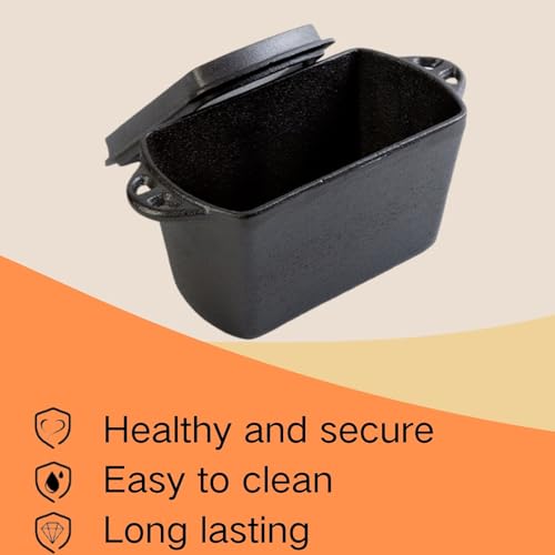 Cast Iron Bread Loaf Pan with Lid D2100