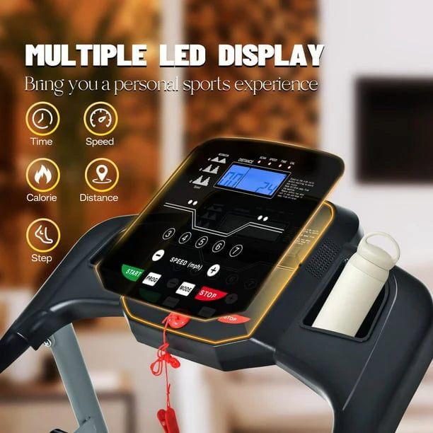 Foldable Electric Treadmill with Incline 230 LB Capacity D3902