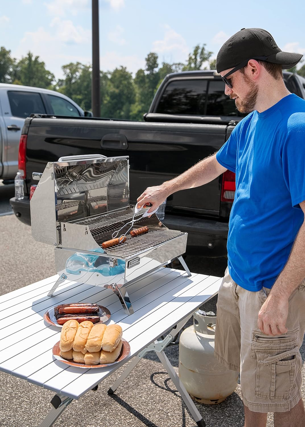 Aluminum Roll-Up Campsite Table with Carrying Bag A725572