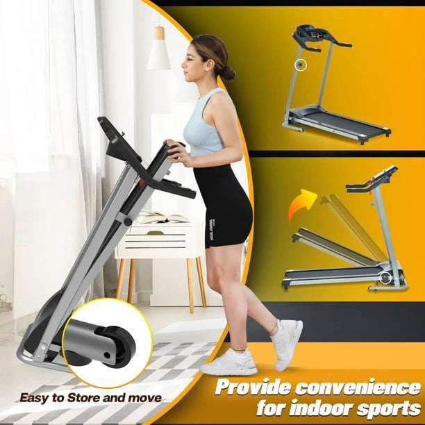 Foldable Electric Treadmill with Incline 230 LB Capacity D3902